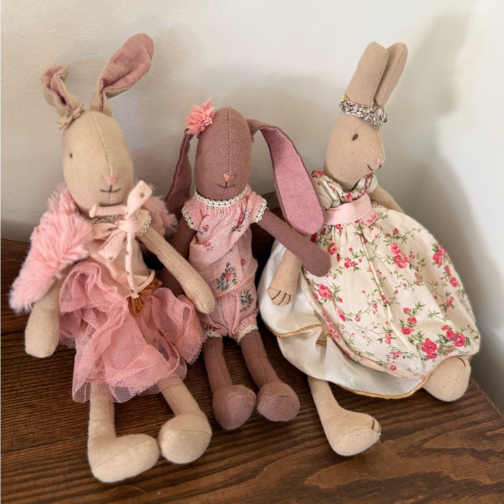 Set of Three Maileg Bunny Dolls